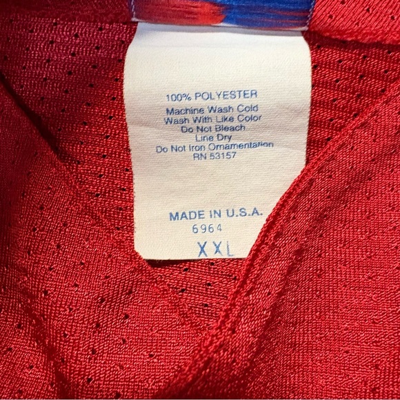 Vintage 90s Cleveland Indians MLB Chief Wahoo Majestic Jersey XXL RED USA - Picture 12 of 12